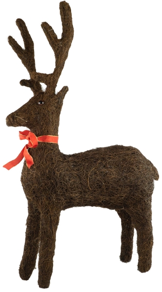 Preview: Winterlicher Elch groß ca. 95 cm - Weihnachtsdekoration